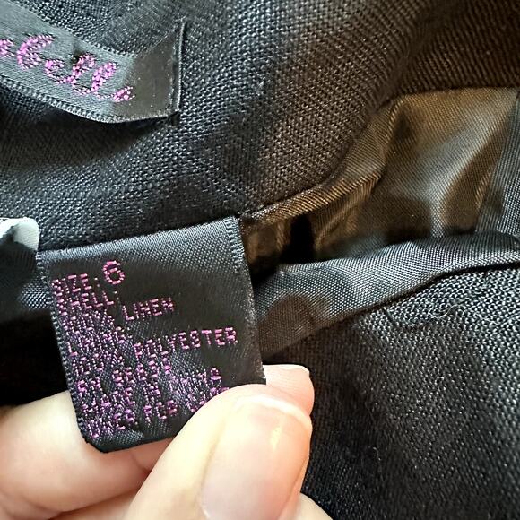 SARA ISABELLA Irish Linen Embroidered Pants Size 6 Art to Wear Eclectic Classic - Picture 11 of 11